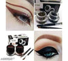 Professional MUSIC FLOWER Deep Black & Urban Brown Gel Eyeliner with 2 No's Expert Brushes Set For Makeup