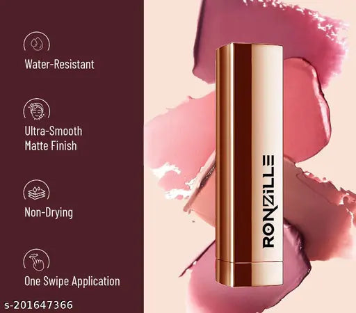 RONZILLE Long Stay Creamy Matte Lipstick With Intense Colour Shade-13