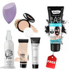 Rastic Assure Makeup Fixer, Primer, Foundation, Compact, Puff With Charcoal Face Mask