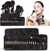 pack of 24 lather makeup brushes with pouch