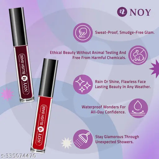 NOY 4 Waterproof & Smudge-Proof Matte Liquid Lipstick Essentials #YN177