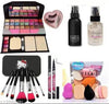 homedropsy- MAKEUP COMBO SET OF 7,Makeup Kit +6 pcs puffs+ brushes+Face Primer + Makeup Fixer + Eyeliner + 3D Eyelesh with Glue (Pack of 7)  (7 Items in the set)