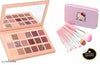 WATERPROOF NUDE EDITION EYESHADOW PALETTE WITH PINK COLOUR 7 PCS MAKEUP BRUSHES