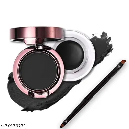 Veeyomee Beauty 2in 1 24 Hour Long Lasting Waterproof and Smudge Proof  Eye Brow Powder & Gel Eye Liner